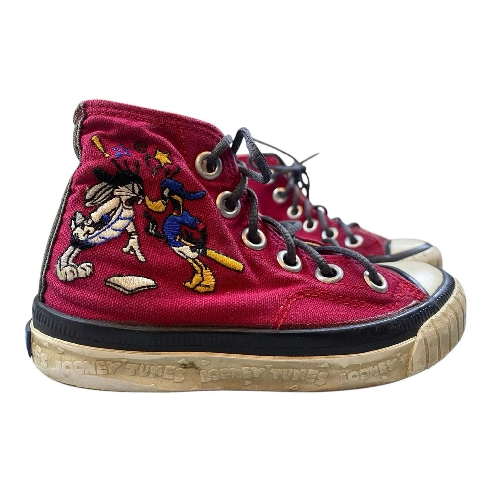 Retro Keds‎ Looney Tunes WB High-Top Baseball Canvas Sneaker 90's VINTAGE Sz 9